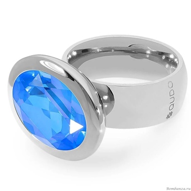 Кольцо Qudo, TIVOLA big S royal blue delite  17.8 мм, 651743/17.8 BL/S Кольцо Qudo, TIVOLA big S royal blue delite  17.8 мм, 651743/17.8 BL/S